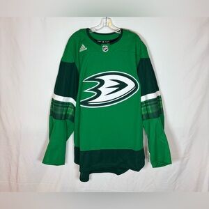 Adidas MiC Anaheim Ducks Made In Canada St Pattys Day Hockey Jersey 54